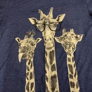 Blue Giraffe Print Shirt